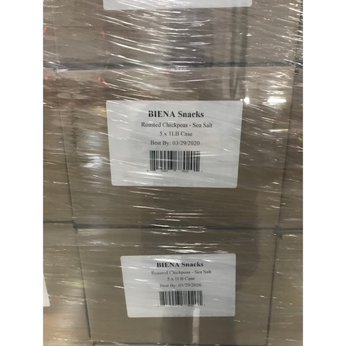 Biena Snacks Bulk Sea Salt Chickpeas, 5 Pounds, 1 Per Case